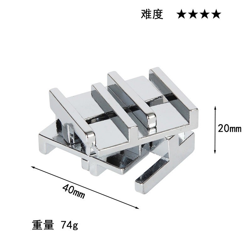 Puzzle Zinc Alloy Unlock Kong Ming Lock Magic Alloy Educational Toys Nine-Chain Intelligence Unlock Buckle Full Set - Image 1